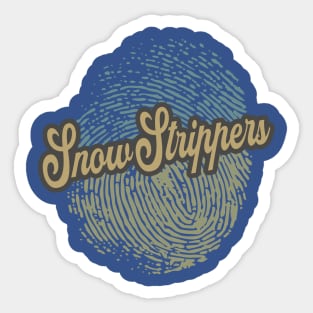 Snow Strippers Fingerprint Sticker